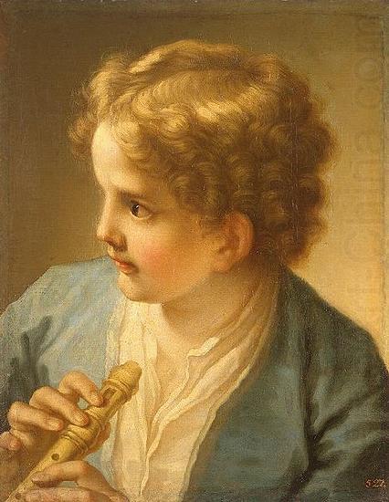 Boy with the flute by tuscan painter Benedetto Luti, Benedetto Luti